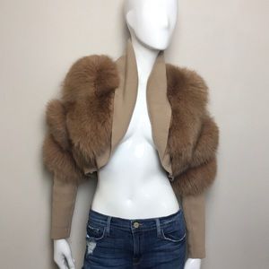 Catherine Malandrino Fur Bolero Sweater